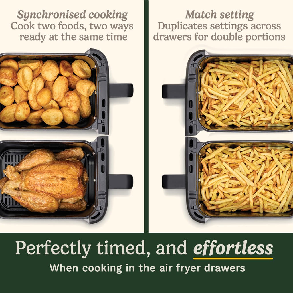 Cuisinart Tri Zone 13.6L Air Fryer & Oven | PFAS-Free | XXXL capacity | 3 Independent Cooking Zones