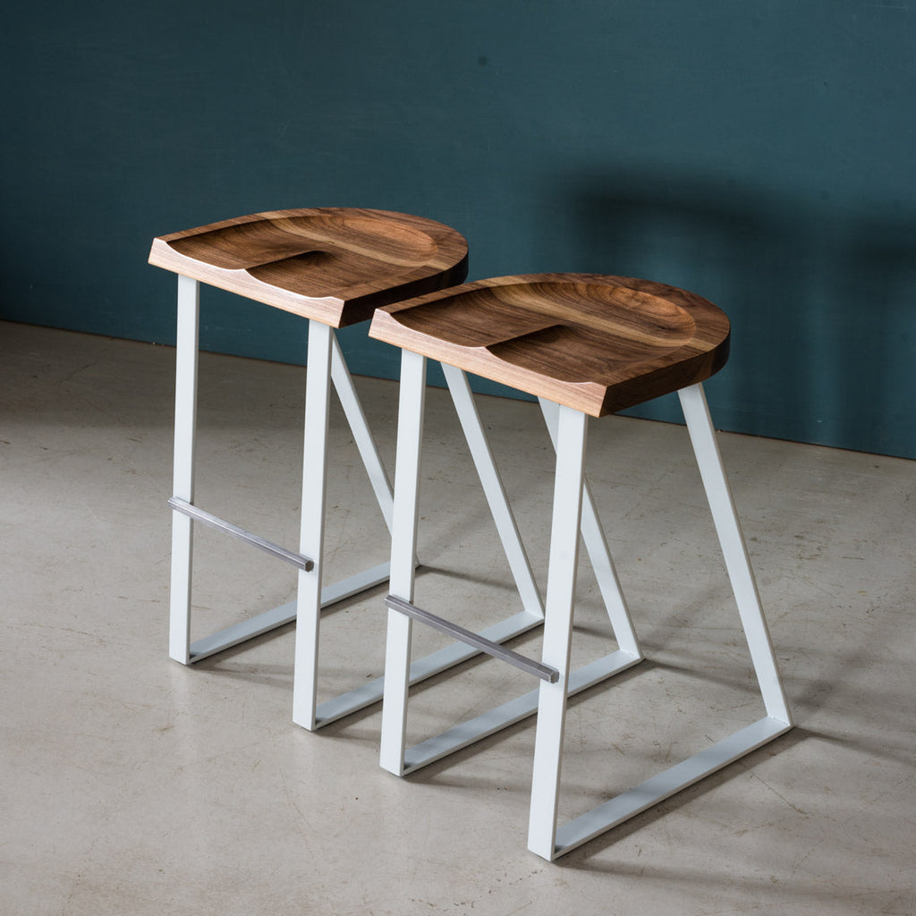 Walnut Counter Stool, Angle