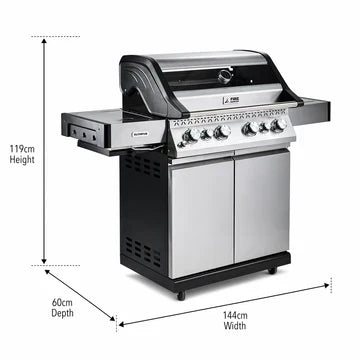 Olympus 6-Burner Stainless Steel Gas BBQ