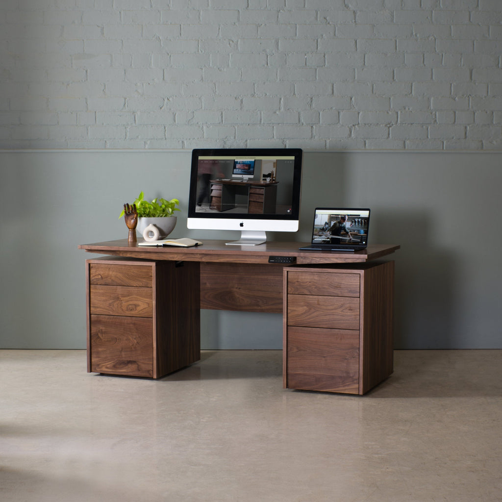 Walnut Sit-Stand Desk, Hale