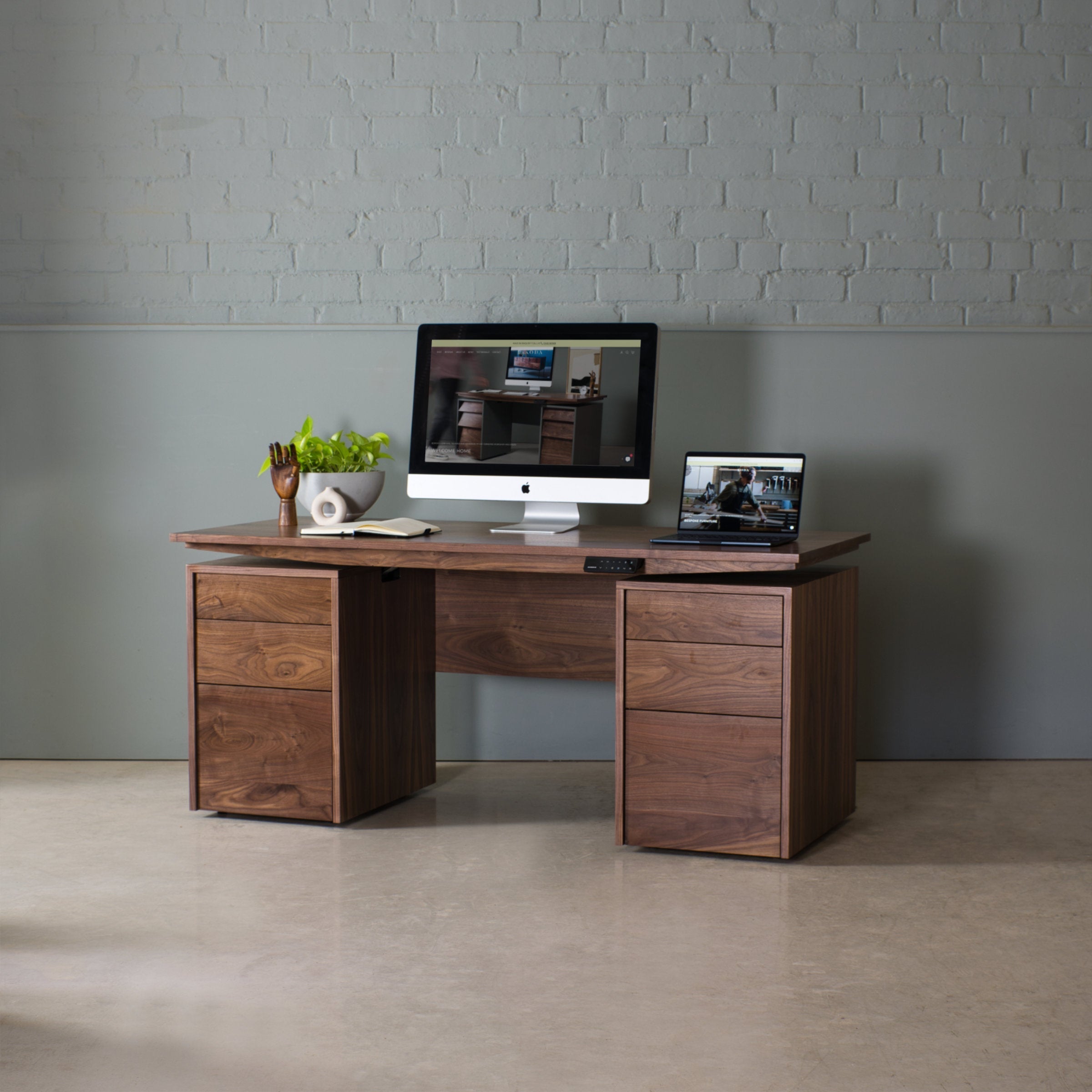 Walnut Sit-Stand Desk, Hale