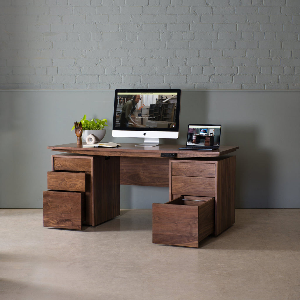 Walnut Sit-Stand Desk, Hale