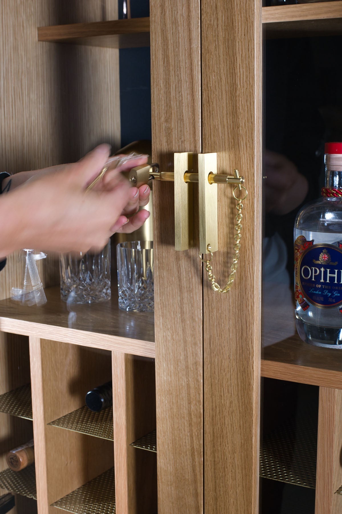 Oak Drinks Cabinet