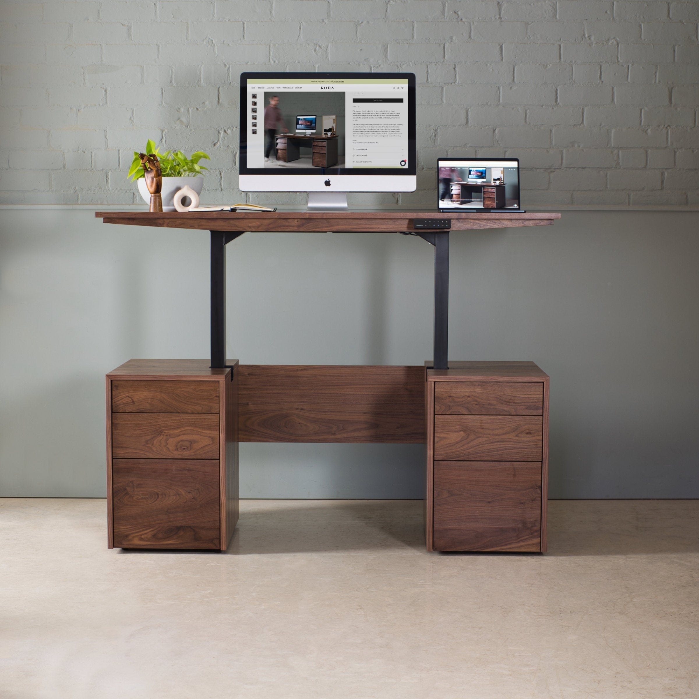 Walnut Sit-Stand Desk, Hale