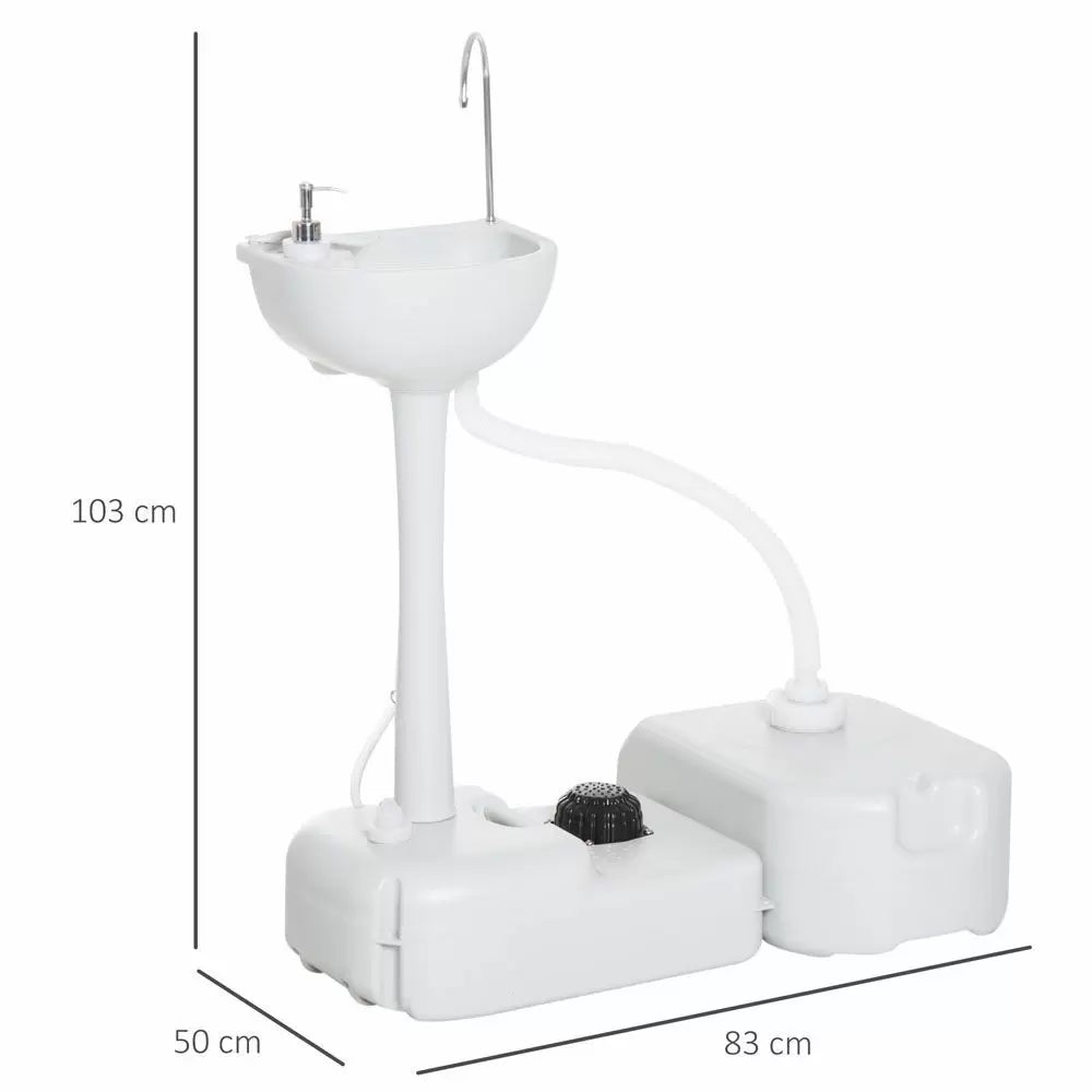 YITAHOME Portable Camping Hand Wash Station with 17L Basin – Freestanding Outdoor Sink