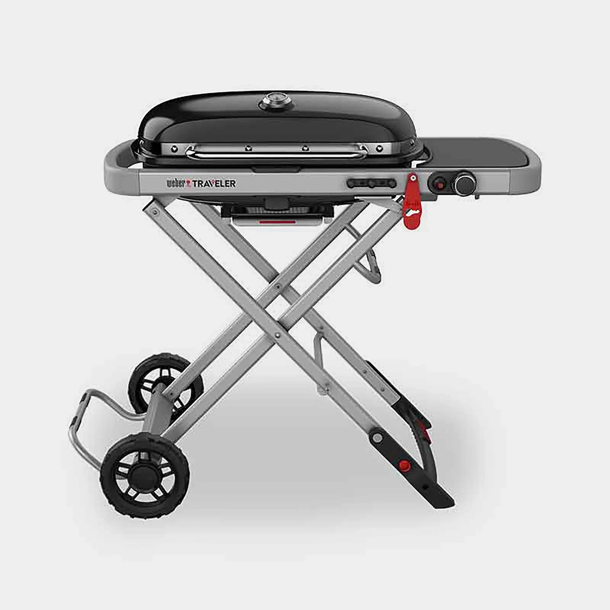 Weber Traveler Portable Gas BBQ with Folding Cart – Black
