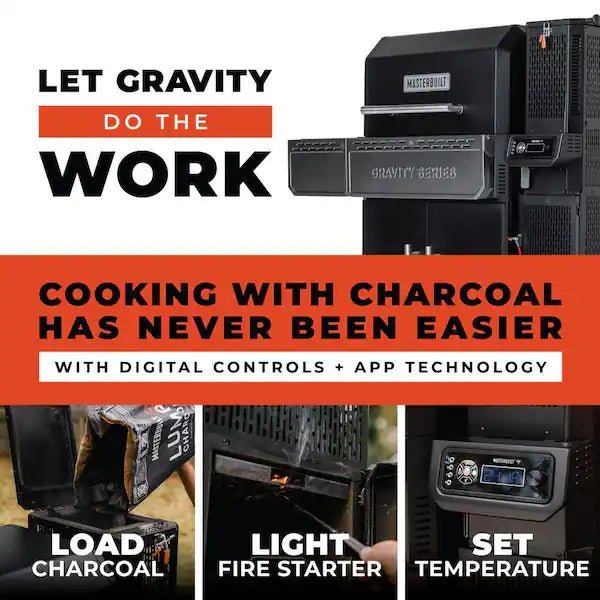 1150 Gravity Fed Charcoal BBQ Grill and Smoker